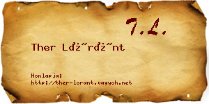 Ther Lóránt névjegykártya