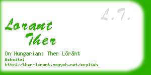 lorant ther business card